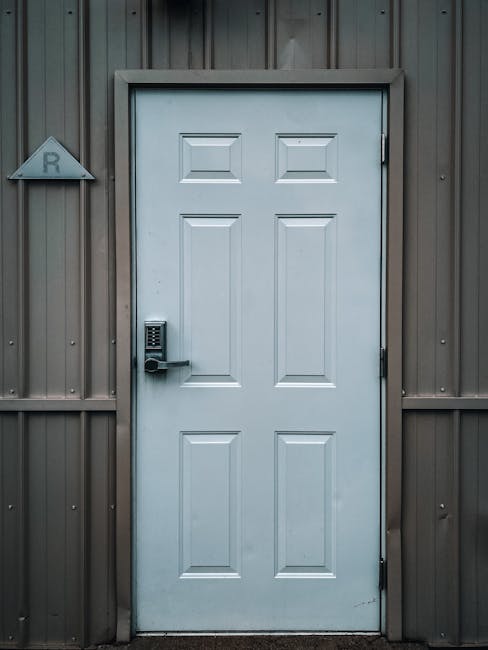Sturdy steel security door